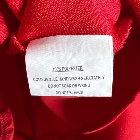 Saints + Secrets Frilled To Meet You Mini Dress Sleeveless Red SZ Large NWT - Picture 10 of 11